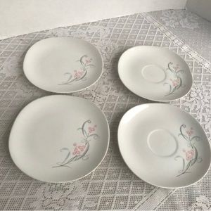 Kokura Ware Ironstone Plates Set of Four